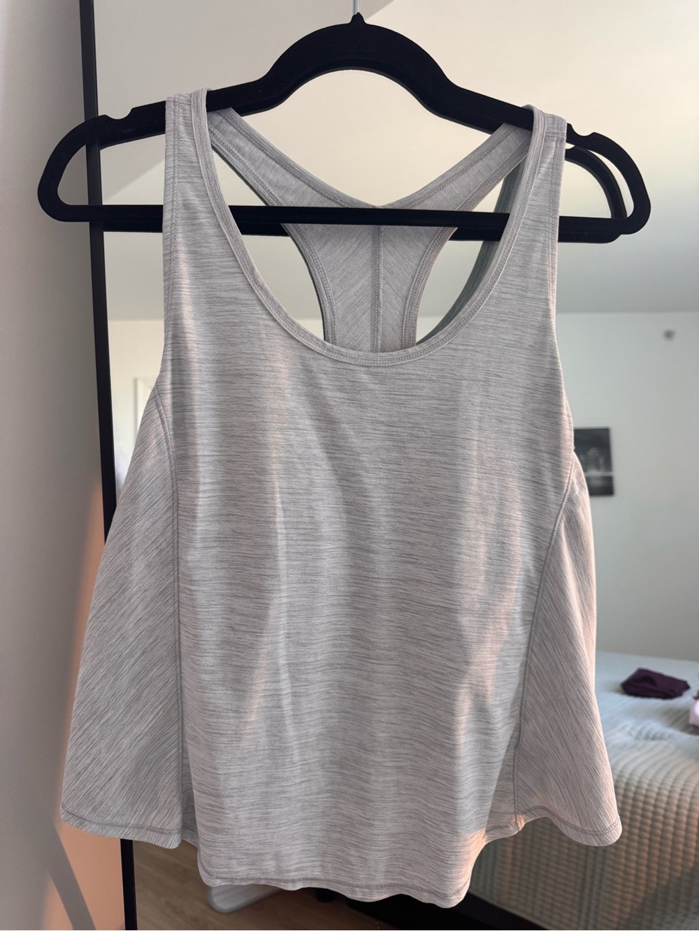 Old Navy Light Gray Heather Racerback Tank - Women's